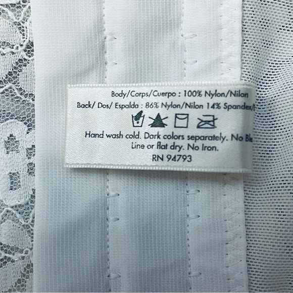 DOMINIQUE Bridal Bustier Corset Torsolette.  White Lace. Plus Size 40C.  EUC. - Picture 8 of 8